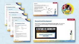 Previews of The chemistry of food PowerPoint presentation slides, student workbook, teacher and technician notes