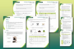 Example pages from the resource including a student worksheet and teacher notes