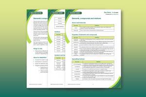 A collection of screenshots showing teacher notes and student sheet