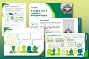 Example pages from the student worksheet and teacher notes that make up this resource