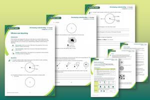 Example pages from the student worksheet and teacher notes that make up this resource