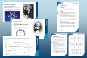 Example slides and pages from the student worksheet and teacher notes that make up this resource