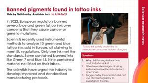 Tattoo inks hazard summary slide