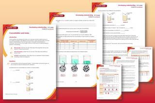 A collection of screenshots showing teacher notes and student sheet