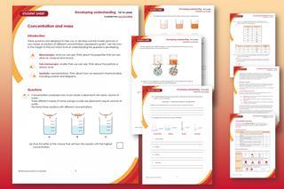 A collection of screenshots showing teacher notes and student sheet