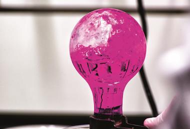 Pink light bulb