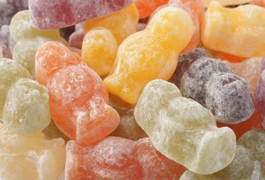 picture of a selection of different coloured jelly babies