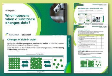 What happens when a substance changes state