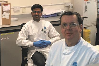 Photo of Harsh Shar and Michael Wevil who are chemists at ThamesWater