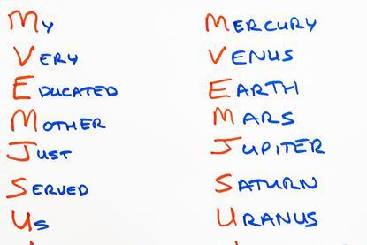 Mnemonic for the order of the planets