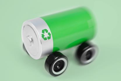 An image showing a recyclable battery