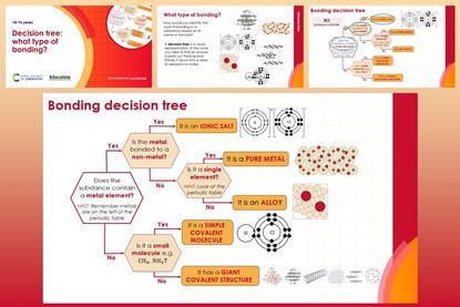 Example slides from this resource showing a bonding decision tree