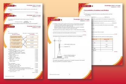 Screenshot images of teacher notes and student assessment sheet