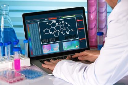 organic molecule being observed on a computer