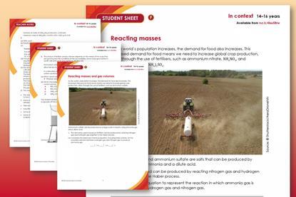 Screenshot images of teacher notes and student sheet