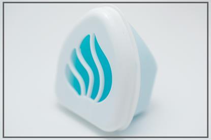 Solid air freshener in a container 