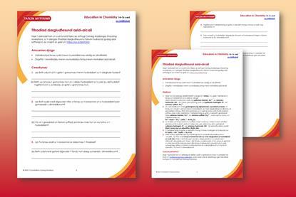 Screenshot images of teacher notes and student sheet CYM