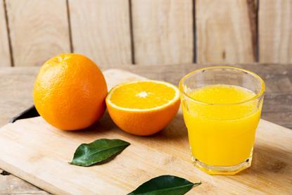 Glass of orange juice