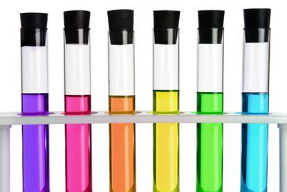 coloured test tubes