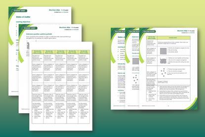 Example pages from the student worksheet and teacher notes that make up this resource