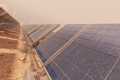 Dusty solar panels