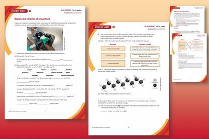 Example pages from the worksheets at both foundation and higher level, plus teacher notes with answers