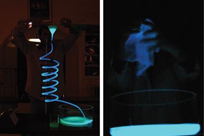 The oxiation of luminol through spirals and rags