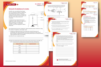 Example pages showing the higher level worksheet and teacher notes that make up this resource