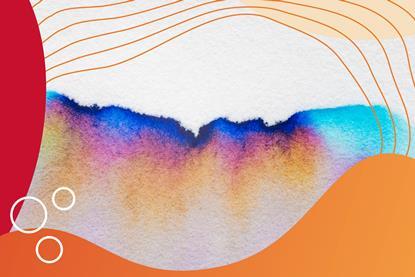 Aesthetic abstract chromatography background showing separating inks on paper