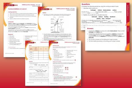 Selection of screenshots showing teacher notes, student sheets and slides comprising the resource