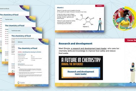 Preview of The chemistry of food PowerPoint presentation slides, student workbook, teacher and technician notes