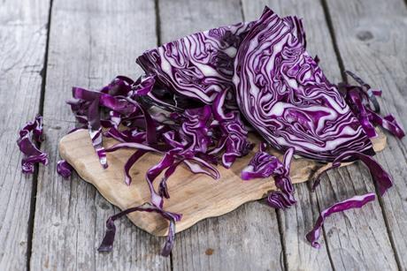Picture of chopped red cabbage