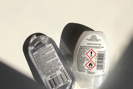 An image showing hand sanitiser ingredients