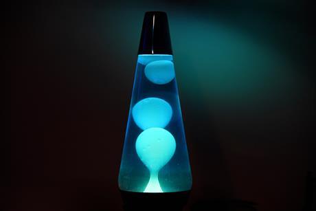 picture of a blue lava lamp