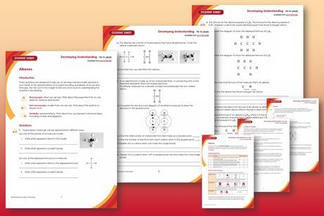 An example of pages from the resource featuring student worksheet and teacher guidance