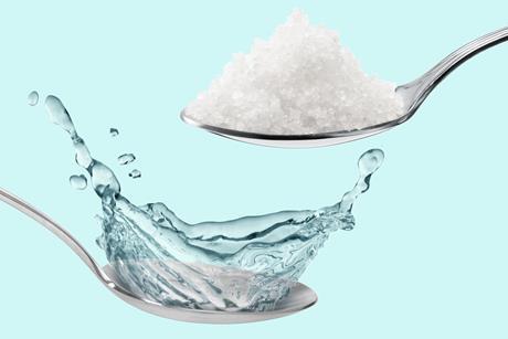 A spoon of salt and spoon of water