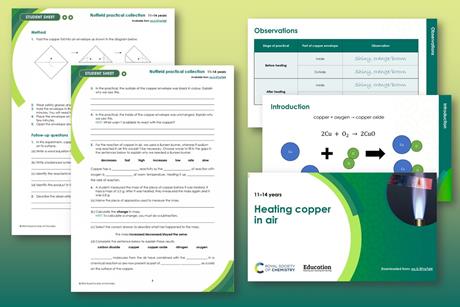 Heating copper in air index image