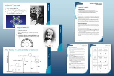 Example slides and pages from the student worksheet and teacher notes that make up this resource