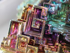 Iridescent bismuth crystal