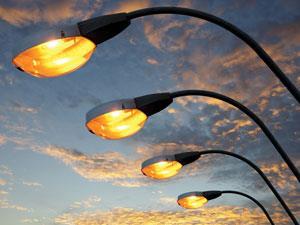 Sodium street lamps