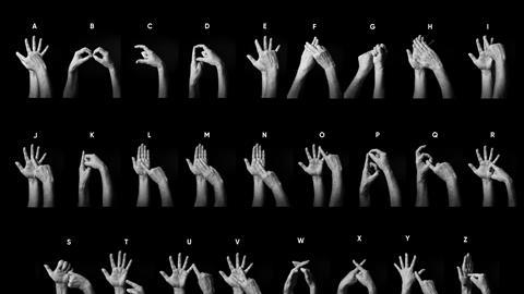 The fingerspelling alphabet for British sign language