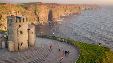 Cliffs of Moher at sunset, Country Clare, Ireland