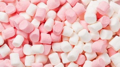 Pink and white marshmallows