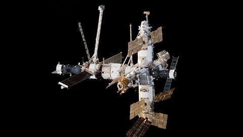 Mir Space Station viewed from Endeavour during STS 89