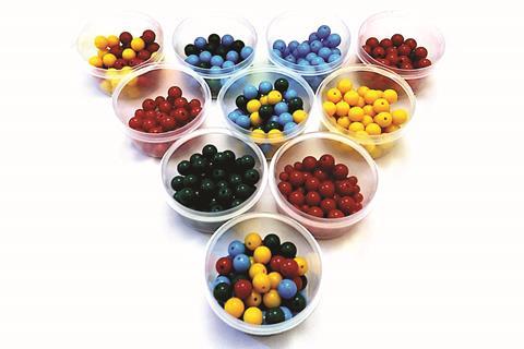 Beads in bowls