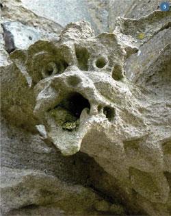 Figure 5 - a slowly eroding gargoyle