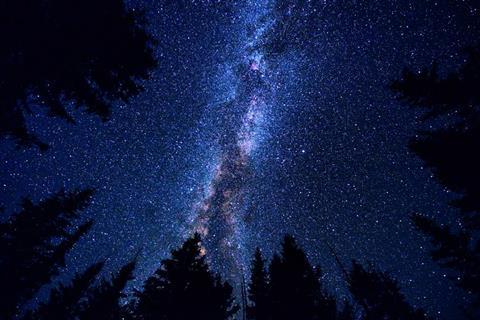 The milky way viewed from the earth