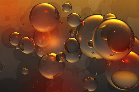 Bubbles on an orange background