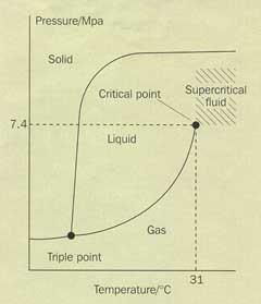 Figure 1 - Phase diagram of carbon dioxide