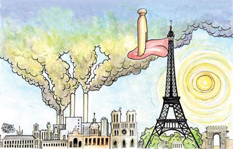 Cartoon of a bad smell over Franc